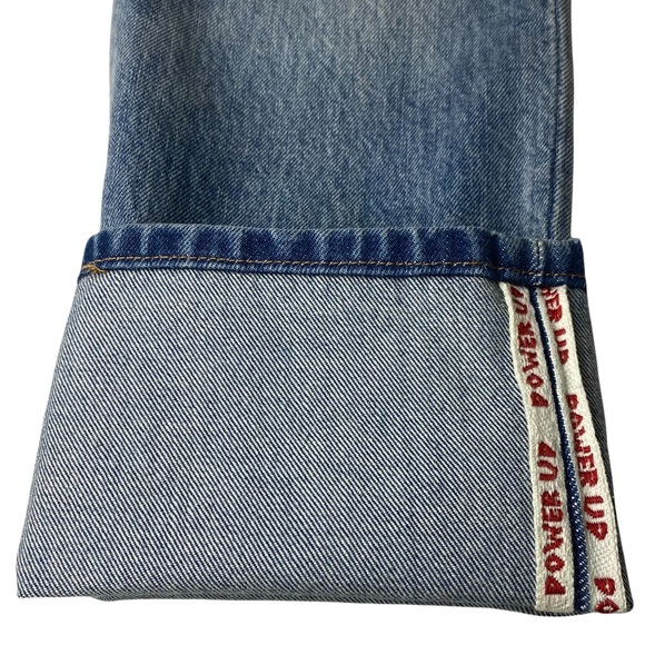 Levi’s Nintendo Super Mario Power Up Blue Tab 501 Straight 24x26 Womens Jeans - Picture 3 of 16